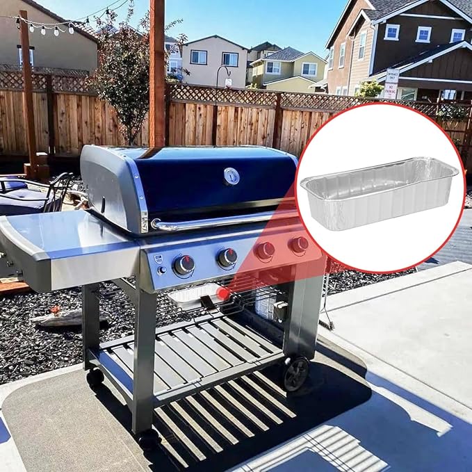 40 Packs 6498 6417 Grease Catcher Pans for Weber Genesis II 400& 600, Aluminum Foil Tray Liners for Weber 28''/36" Gas Griddle, for Weber 400/600 Summit Series Smokefire Ex6 EpX6 Ex4 Gas Grill