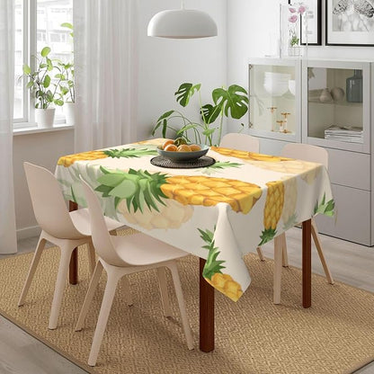 Rectangle Table Cloth,Pineapple Seamless Pattern Tablecloths Stain Resistance Water Repellent Washable Table Cover Decor for Home Kitchen Dining Party Patio Indoor and Outdoor 60"x 84"