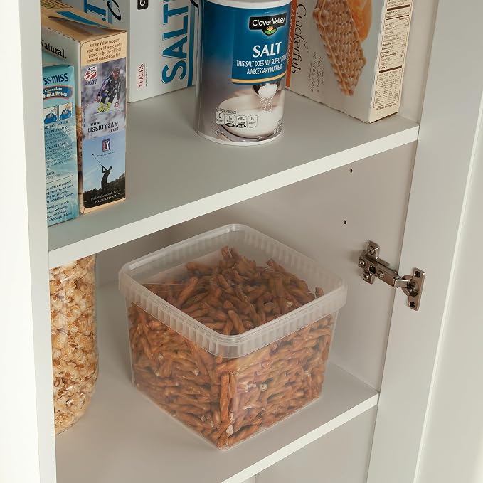 Sauder HomePlus Pantry Storage Cabinet, Soft White | Single Door, Adjustable Shelves, Kitchen Storage Cabinet