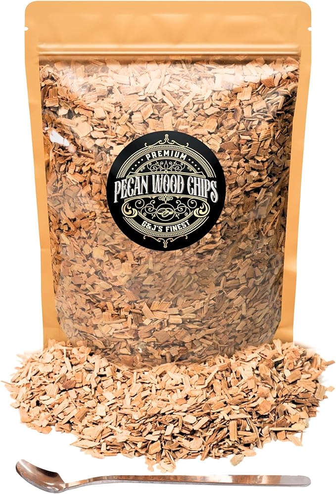 Hickory/Pecan Wood Chips for Cocktail Smoker; Smoked Whiskey/Bourbon/Old Fashioned Drinks - Extra Fine Sawdust Shavings for Cocktail Smoking Guns, Smoke Box, BBQ - 5oz Gift Bag & Spoon By G&J's Finest