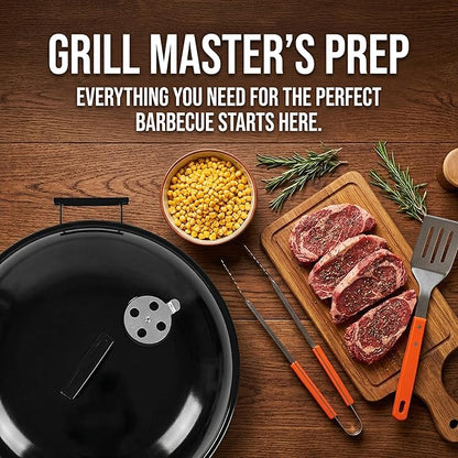 18 Inch Kettle Grill, Portable Charcoal Grill with Enamel Lid & Ash Catcher for Outdoor Camping and Small Patio Backyard