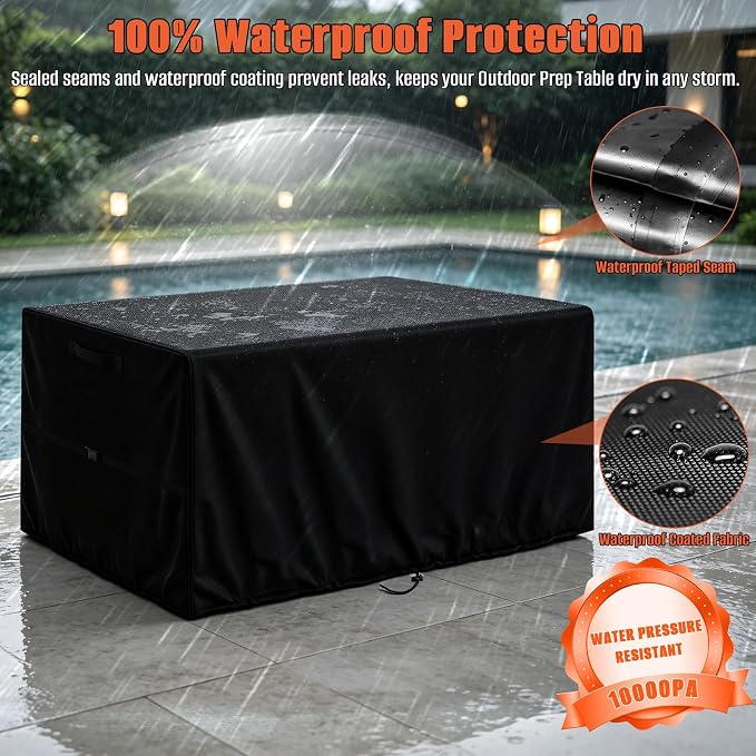 Kovshuiwe 30 Gallon Deck Box Cover Fit for 30 Gallon Resin Deck Box | Waterproof 600D Oxford Fabric, Tear-resistant Storage Box Cover, 24"L x 19"W x 22"H（Only Cover）