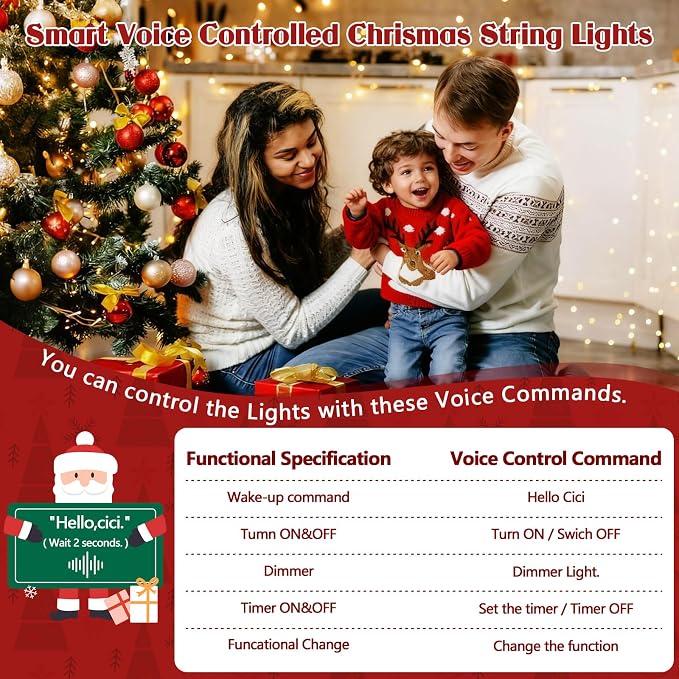 2026 New Voice Control Connectable 88FT 240LED String Lights Indoor Outdoor Clear Wire Twinkle Fairy Light Plug in with Timer for Bedroom Classroom Wedding Tree Patio Decor
