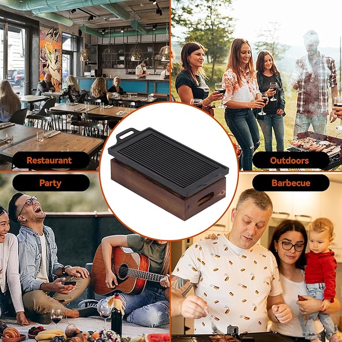 Small BBQ Grill, Tabletop Charcoal Grill Japanese Camping Grill Outdoor Firepit Grill Non Stick BBQ Grill for Travel Backyard Picnic Beach
