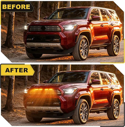 Amber Led Grills Light for 6th gen Toyota 4Runner Limited 2025 | 2027 2026 Grille Grill Lights Accessories