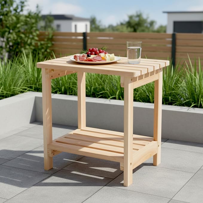 Shine Company Providence Rectangular Side Table – Natural