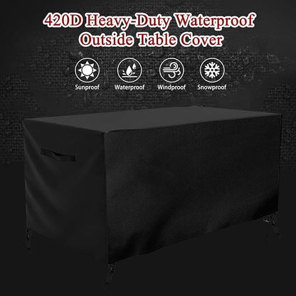Outdoor Waterproof Grill Table Cover, 60 Inch Rectangle Patio Dining Table Covers Outdoor Heavy Duty Waterproof Patio BBQ Grill Stand Cover(61"Lx 39"W x 28"H)