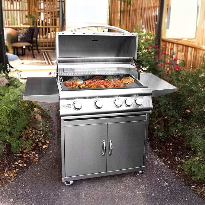 Full Size Griddle Insert for Blaze Grill 4/5 Burner Gas Grill, Flat Top Griddle Plate Replacement for BLZ-4LTE BLZ-5 Summerset Sizzler 32" & 40", RCS RJC32A, 29''L x 17.9''W No Coating-Carbon Steel