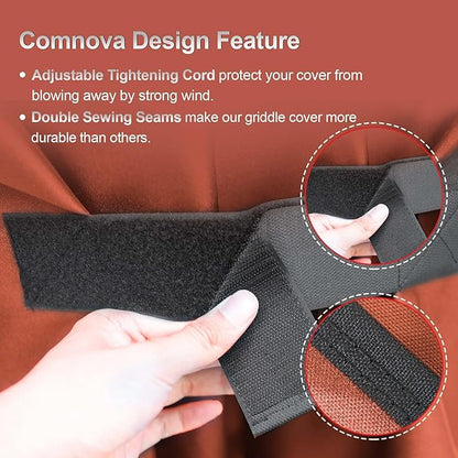 M COMNOVA OUTDOORS 28 Inch Griddle Cover - Blackstone Pro Series Compatible, Heavy Duty Waterproof, Orange