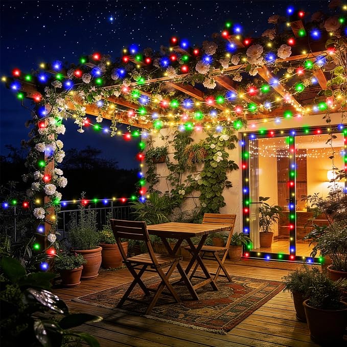 Hezbjiti Christmas String Lights Outdoor, 1000 LED 394ft 8 Lighting Modes Christmas Fairy Lights with Remote and Timer for Home, Birthday, Wedding, Party, Tree Decorations (1000 LED, Multicolor)