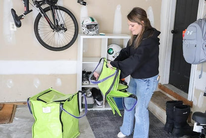 DURASACK 22-Gallon Zipper Top Heavy Duty Storage Tote Bags, Single, Lime