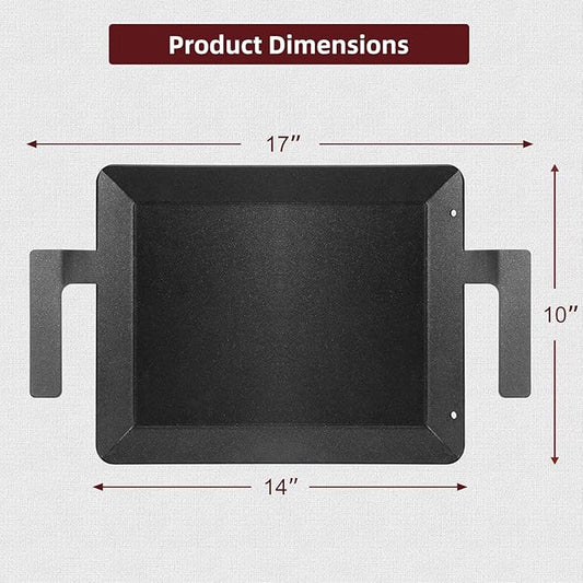 Carbon Steel Griddle - Professional Cookware Griddle Pan for Induction, Stove Top, Gas Grill, Cooktop, Electric and more, 17" x 10" NonStick Flat Top Griddle Plate Skillet, Indoor/Outdoor Use