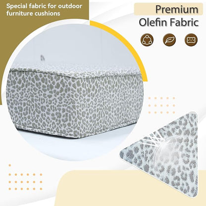 Deep Seat Patio Cushions Set 22 x 22 Inch,Olefin Fabric Outdoor Seat Cushion,Patio Furniture Cushions with Removable Cover,Rain-Proof and Fade Resistant Deep Seat Bottom & Back Cushion,1set
