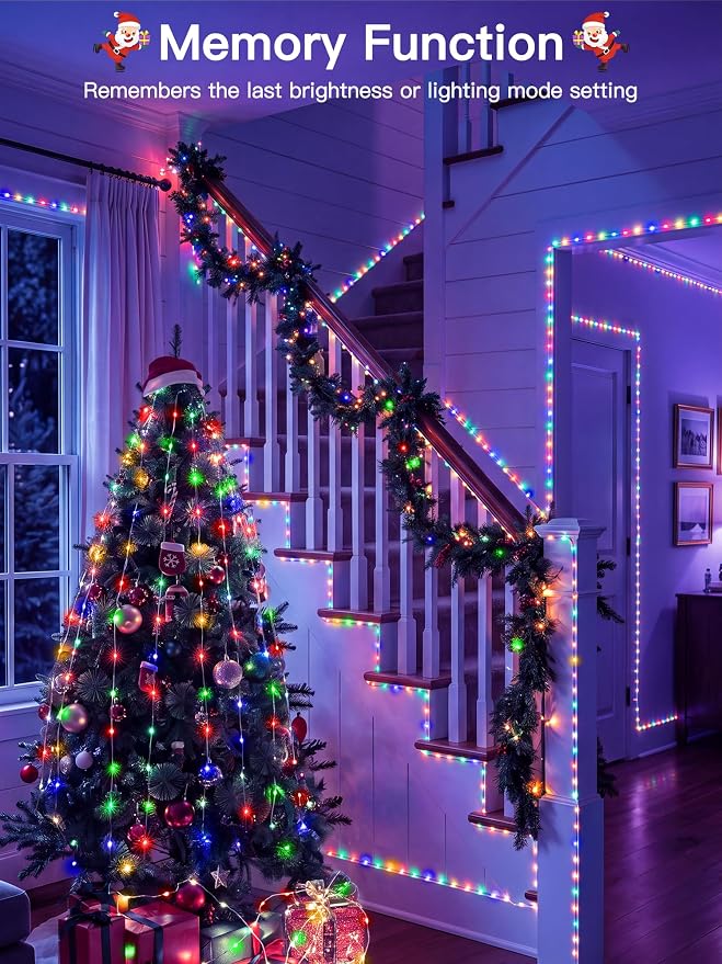 Christmas Lights Outdoor, 800LED 262FT Christmas Tree Lights IP67 Waterproof, Plug in Fairy Lights with Remote 8 Modes Timer, Xmas Light for Outside Indoor House Holiday Decor(Multicolor)