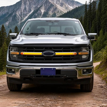 AMERICAN MODIFIED LED Grille Lights w/Sequential Turn Signal Compatible with 2024+ F150 XLT