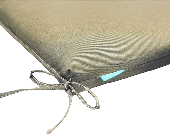 QILLOWAY Outdoor Indoor Chair Pads,Seat Cushions, Square Foam Dining Chair Patio Cushion Set of 4, All Weather, 17" Lx17 Wx3 D (Beige)
