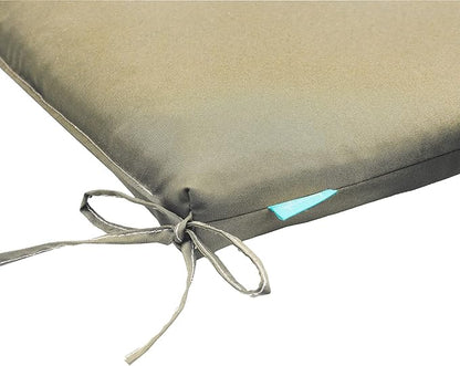 QILLOWAY Outdoor Indoor Chair Pads,Seat Cushions, Square Foam Dining Chair Patio Cushion Set of 4, All Weather, 17" Lx17 Wx3 D (Beige)