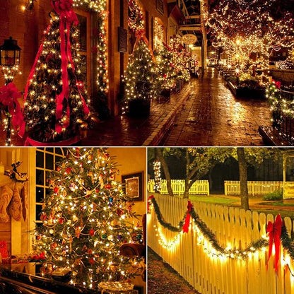 BrizLabs Clear White Incandescent Christmas String Lights 600 Count 139.2ft | Connectable; UL Certified; Outdoor Mini Lights Set Xmas Tree Light for Indoor Outside Holiday Tree Garden Party Home Decor