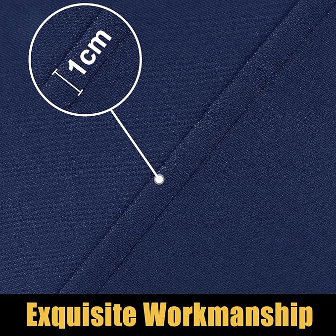 Smiry Rectangle Picnic Table Cloth, Waterproof Elastic Fitted Tablecloths for 4 Foot Tables, Washable Polyester Table Cover for Camping, Indoor and Outdoor (Navy, 30"x48")