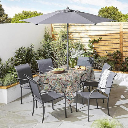 Outdoor Rectangle Tablecloth, 60×84 Inch Water Repellent Picnic Table Cover with Umbrella Hole Zipper for Patio Family Meal, Paisley Chilli