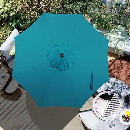 Blissun 9ft Patio Umbrella Replacement Canopy, Market Umbrella Top, Outdoor Table Umbrella Canopy for 8 Ribs, Canopy Only