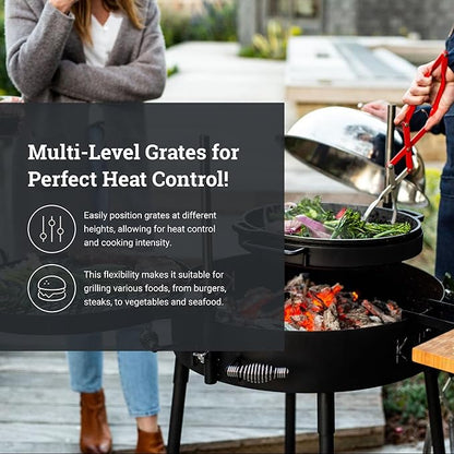 KUDU Grill - Open Fire BBQ Grilling System, Portable Charcoal Grills