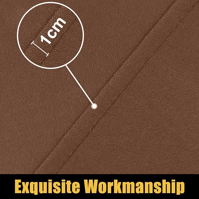 Smiry Rectangle Picnic Table Cloth, Waterproof Elastic Fitted Tablecloths for 6 Foot Tables, Washable Polyester Table Cover for Camping, Indoor and Outdoor (Tan, 30"x72")
