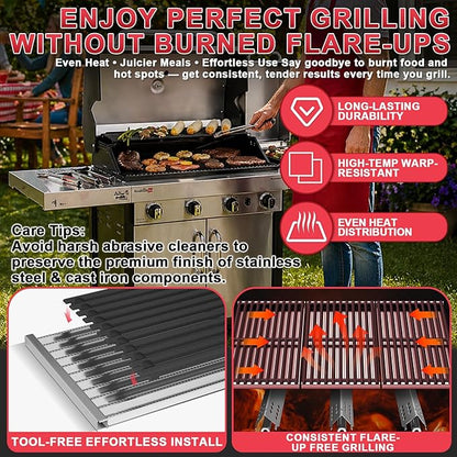 G533-0009-W1 Emitter Plates & Cooking Grates for Charbroil Commercial TRU-Infrared 4 Burner 466242716 463276016 463257520 466242815 463242716 463242715 463255020 466242715 463255721 G533-2200-W1