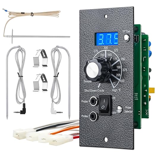 Pellet Grill Controller for Traeger Control Panel Replacement Parts Rtd Temperature Sensor Thermometer Probe Digital Thermostat Board BBQ Somker Accessories
