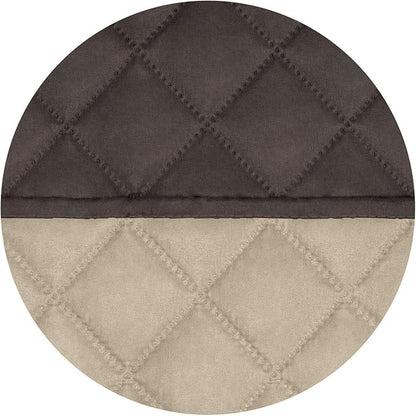 PureFit Reversible Quilted Couch Covers for Dogs Sofa Cover 4 Seater 88" | Chocolate/Beige, Water Resistant Couch Protector, Washable Pet Couch Cover with Non Slip and Elastic Straps For Kids