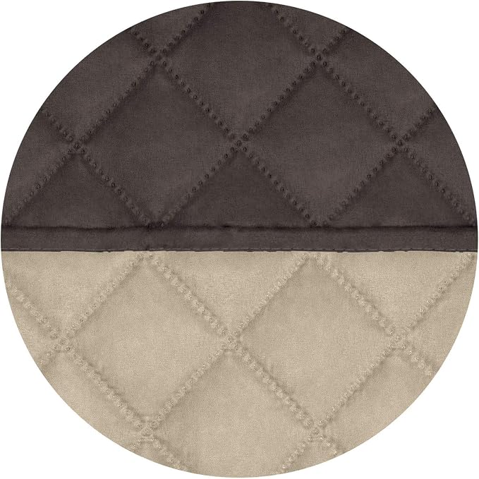 PureFit Reversible Quilted Oversized Recliner Sofa Cover, Water Resistant Furniture Protector, Washable Couch Cover with Elastic Straps for Kids, Dogs, Pets (Large, Chocolate/Beige) | Chocolate/Beige, Water Resistant Couch Protector, Washable Pet Couch...