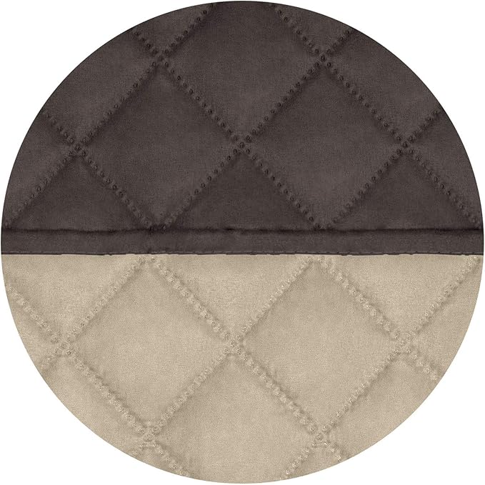 PureFit Reversible Quilted Couch Covers for Dogs Sofa Cover 4 Seater 88" | Chocolate/Chocolate, Water Resistant Couch Protector, Washable Pet Couch Cover with Non Slip and Elastic Straps For Kids