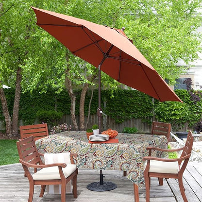 LVTXIII Rectangle Outdoor Tablecloth with Umbrella Hole and Zipper, Water-Repellent 60 x 84 Inch Patio Table Cover for Picnic, Garden, Backyard Dining, Vibrant Paisley