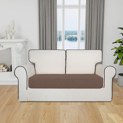 Easy-Going Sectional Couch Covers for Dogs L Shape Sofa Cover Reversible Sofa Slipcover Chaise Lounge Cover Furniture Protector Cover for Pets Dog Cat (30 x 50 inches, Brown/Beige) | Brown/Beige, Soft Sofa Slipcover For Dogs, Fits Left/Right Chaise Lou...