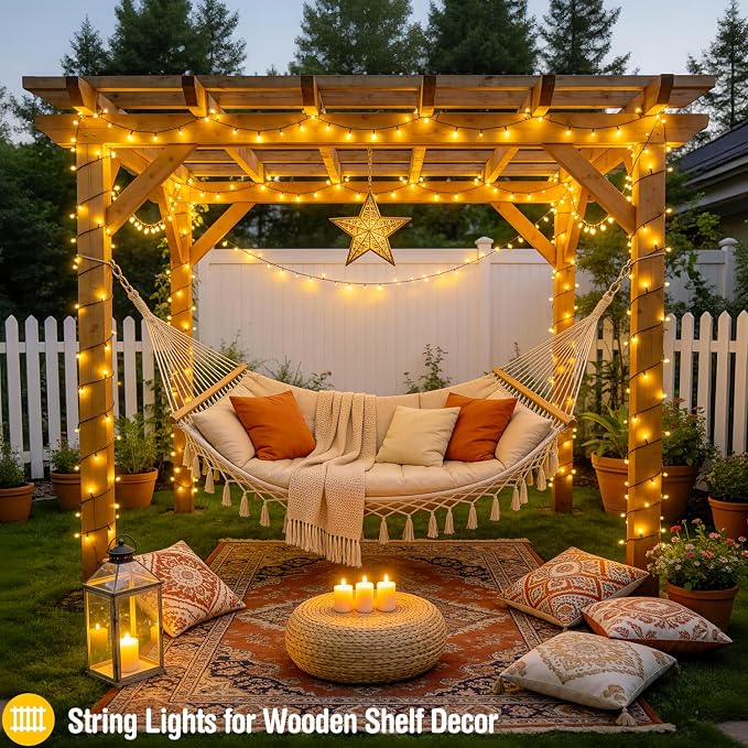 JMEXSUSS 500 LED Christmas Lights Outdoor, Classroom String Lights Plug in | 173ft, 8 Modes, Remote Control, Waterproof Warm White Christmas Tree Lights for Outside Ceiling House Xmas Classroom Decor