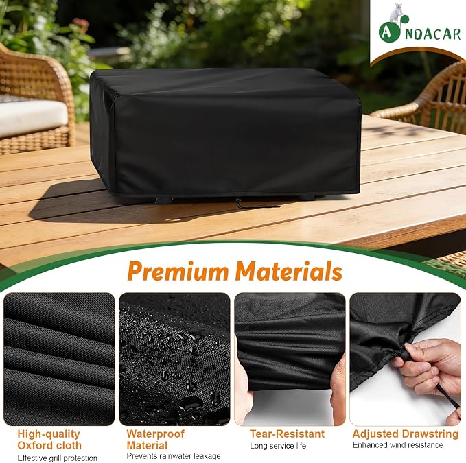Grill Cover for Royal Gourmet GT2005 2-Burner Propane Gas Grill | Outdoor Gas Grill Cover Waterproof Tabletop Grill Covers - 26" L×19" W×10" H, Black