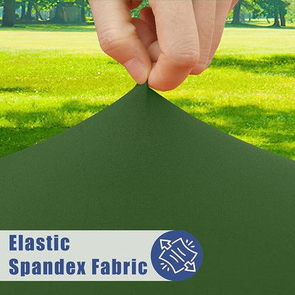 Moosfor Spandex 4 Foot Rectangle Table Cloth, Elastic Fitted Tablecloths for Picnic, Stretch Washable Patio Table Cover for Outdoor, Camping, Banquet and Parties (Olive Green, 30"x48")