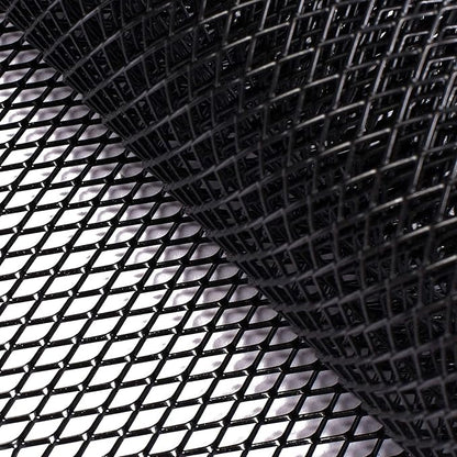 AggAuto Universal 40"x13" Car Grill Mesh 8x16mm Rhombic Hole Black | Aluminum Alloy Automotive Grille Insert Bumper, One of the Most Multifunctional Shape Grids 100x33cm