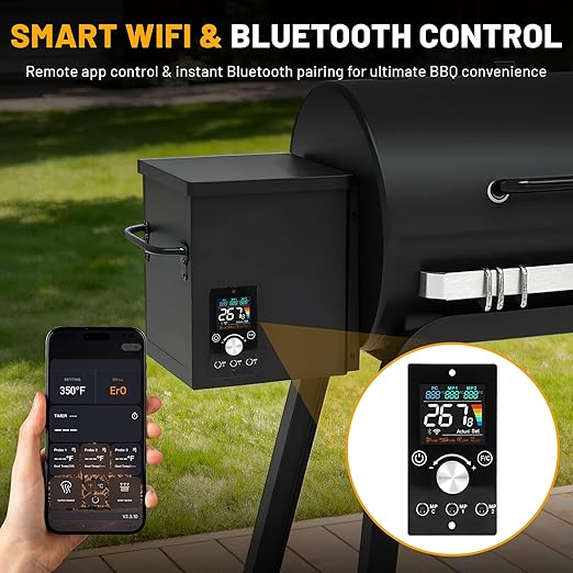 WiFi PID Upgraded Digital Thermostat Controller Board Replacement with APP Smart Control Bluetooth Function Compatiable for Pit Boss Pellet Grills