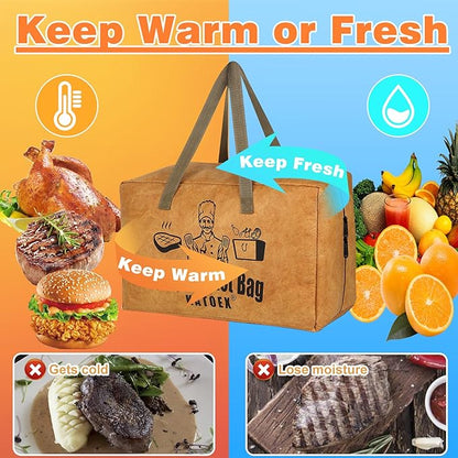 BBQ Blanket for Resting Meat, Insulated Brisket Resting Blanket for Smoking, Reusable BBQ Meat Resting Bag with Handle Strap & Wide Mouth for Large Briskets/Pork Shoulders/Turkeys (18in)