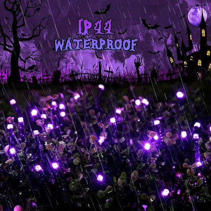JMEXSUSS 200 LED 66ft Halloween Lights, Purple String Lights Plug in | Connectable, 8 Modes, Indoor Outdoor Use, Green wire Purple Christmas Lights for Tree Party Room Garden Yard Porch Decor