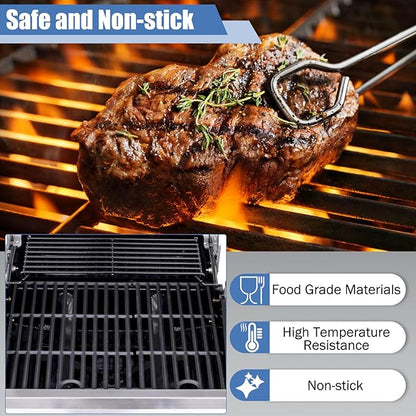 Criditpid Grill Replacement Parts for Charbroil Performance 2 Burner 463630021 463655021 463352521 463660421 463660021, Grill Grates, Heat Plates Shield, Burner and Igniter for Char-Broil Grill Parts