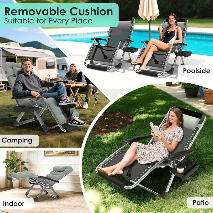 Suteck Oversized Zero Gravity Chair, 500LBS 33" XXL Reclining Lounge Chairs | Suteck Oversized Zero Gravity Chair, 500LBS 33" XXL Reclining Lounge Chairs