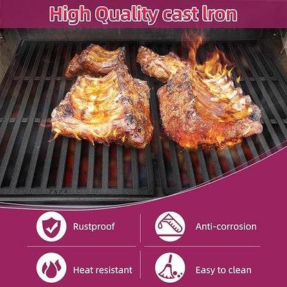 Grill Flavorizer Bars & Cooking Grids for Weber Genesis 300 Series (2011-2016) - E310 E320 E330 S310 S330 EP310 EP320 EP330 With Front Control Grills, Replacement For Weber Genesis Grill Parts
