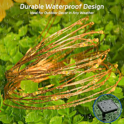 cshare Solar Fairy Lights Outdoor Waterproof,16.4ft 50LED Solar String Lights for Outside 8 Modes 2 Packs for Christmas Halloween Holiday Patio Backyard Garden Deorations Warm White