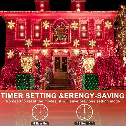 262FT 800 LED Outdoor String Lights, Multicolor Christmas Lights Indoor | Plug in Waterproof 8 Modes Clear Wire String Twinkle Lights for Bedroom Outside Patio Yard Xmas Party Wedding Decorations