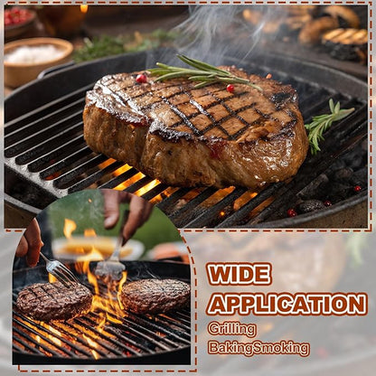PATIKIL Round Barbecue Grill Mesh Grate, 8" Circular Stainless Steel BBQ Mesh Rack Circular Hole Round Barbecue Grilling Net for Outdoor Camping Home Party Family Gatherings