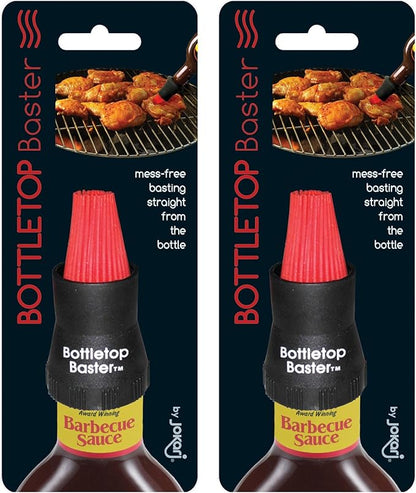 Jokari Crazy But It Works Silicone Bottletop BBQ Baster, Black, 2-Pack