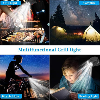 Barbecue Grill Light-Touch Switch 10 High-density LEDs BBQ Light-Heat Resistant Grilling Accessories Handle Mount Fits Round & Square Barbecue Grill-BBQ Light for Grilling Outdoor Cooking