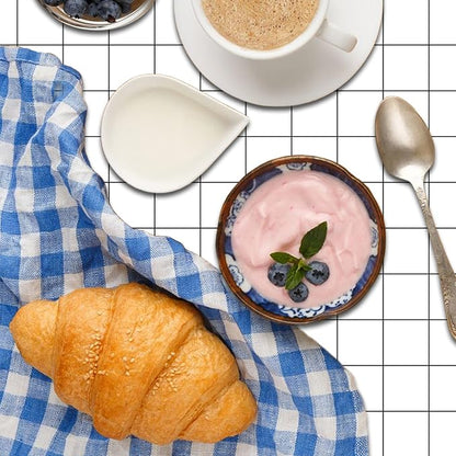 White Check Tablecloth 70x140 Inch Rectangular Classic Stripes Table Cloth Dust-Proof Table Cover Protector for Home Restaurant Picnic Camping BBQ Waterproof Resistant Polyester Tablecloths